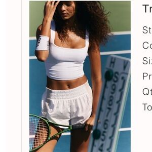 FP Movement Trail Angel Shorts- White Combo